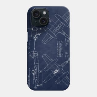 Blueprint Sukhoi Su13 Blueprint Phone Case