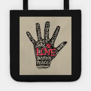 Possitive hand drawing or illustration Tote