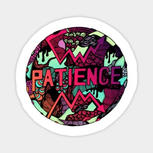 Blue Red Blend Circle of Patience Magnet