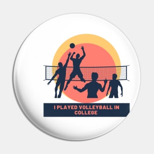 College Volleyball Pin