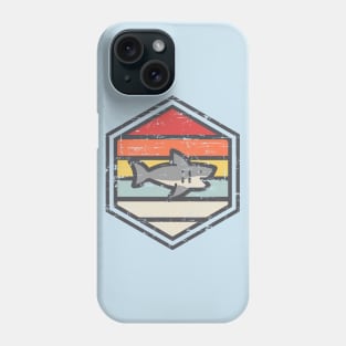 Retro Badge Shark Light Phone Case