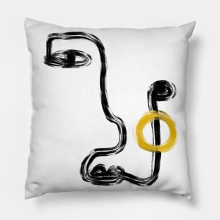 One line face Pillow