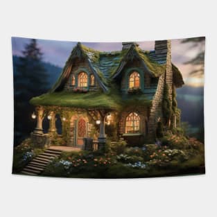 The Enchanting Fairy Abode Tapestry