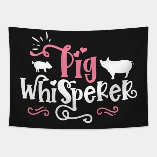 Pig Whisperer - Cute Farmer gift print Tapestry