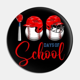 100 Days of School Baseball 100th Day Of School Teacher Kids Pin