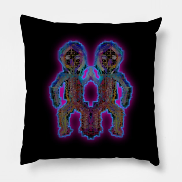 Gemini 1c Black Pillow by Boogie 72