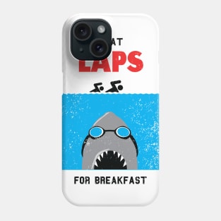 shark swimmer eats laps for breakfast Phone Case