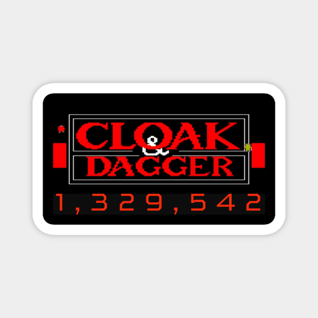 Cloak & Dagger - 1,300,029  8Bit Magnet by Atomic City Art