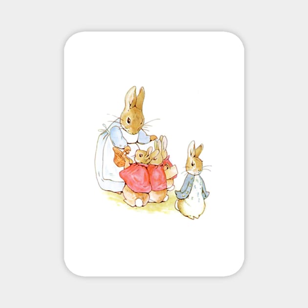 Beatrix Potter - Peter with family Magnet by QualitySolution