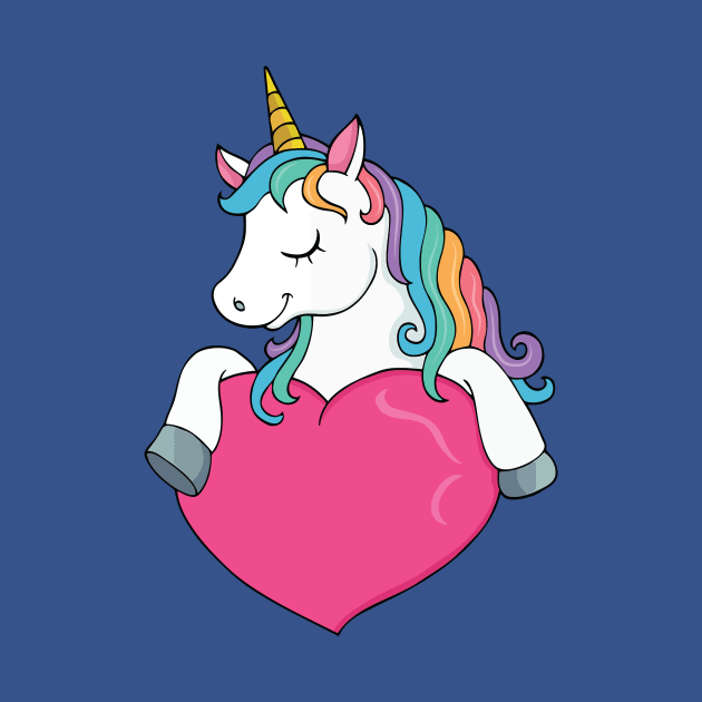 Baby unicorn and heart 3 by tinhyeubeshop