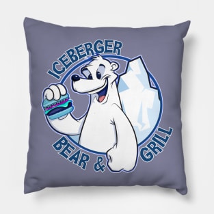 Iceberger bear and grill logo Pillow