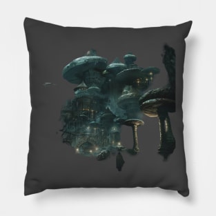 The Stone Giants' Sanctuary: Realm of the Mushroom Dwellers Pillow