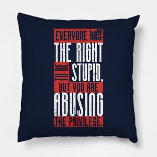 Everyone has the right to be stupid,.. (3) Pillow