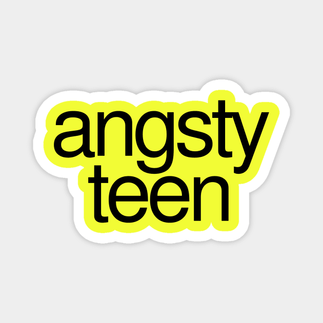 Angsty Teen Simple Black Design Magnet by TritoneLiterary