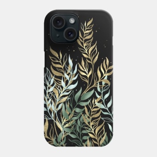 Delicate golden leaves Phone Case