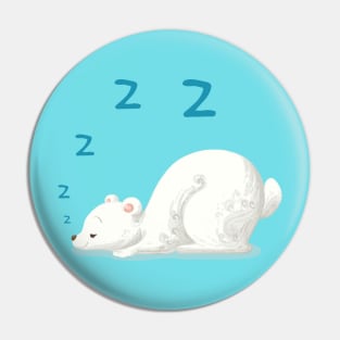 Sleeping Polar Bear Pin