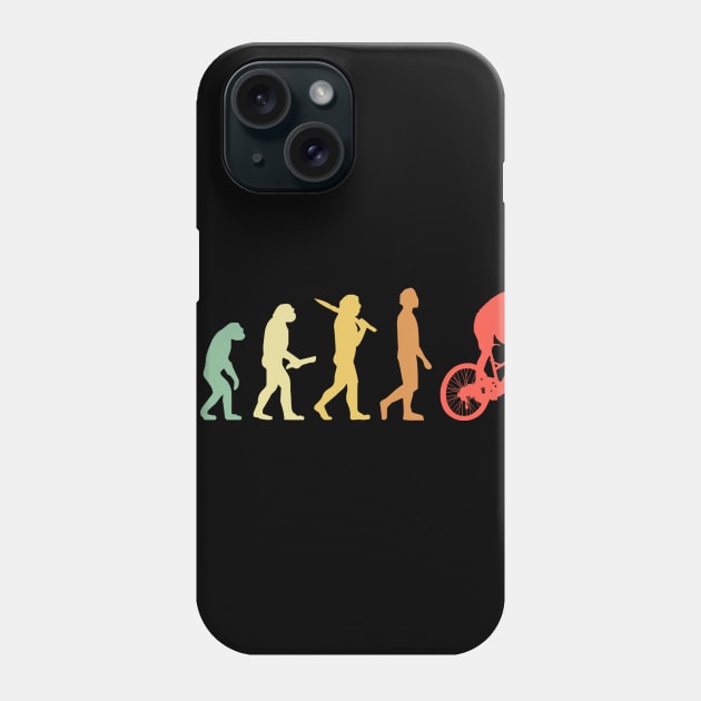 Retro Mountain Biking Evolution Gift For Mountain Bikers Phone Case by OceanRadar