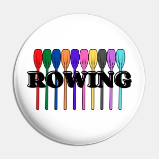 Rowing oars with text Pin