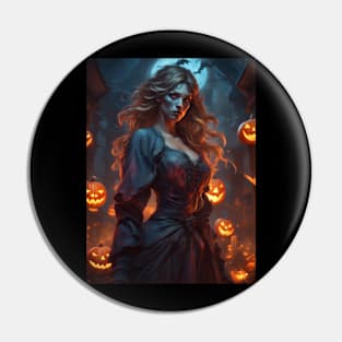 zombie girl on halloween night Pin