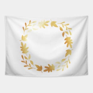 Glowing Fall Wreath Tapestry