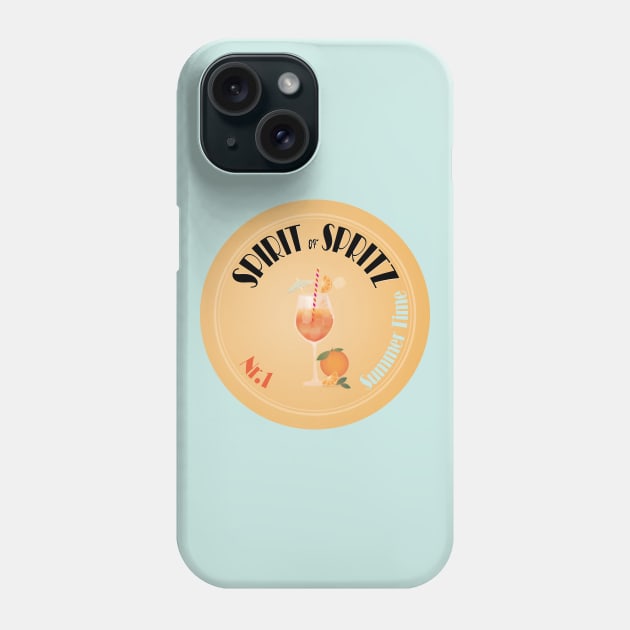 Aperol Spritz Cocktail | Vibrant Spritz Drink Phone Case by Space Sense Design Studio