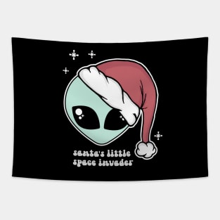 Santa's Little Space Invader Tapestry