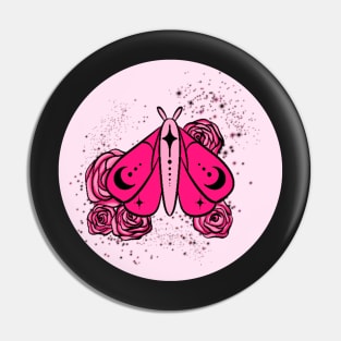 pink celestial moth Pin