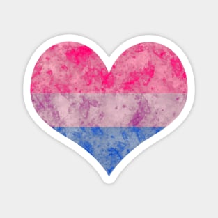 Bi Pride Heart - Watercolor Magnet