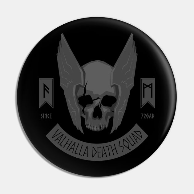 Valhalla Death Squad Pin by d13design