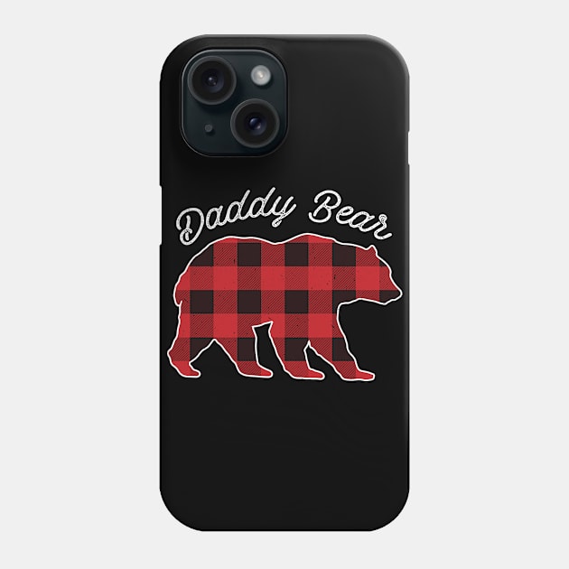 Daddy Bear - Red Plaid Christmas Pajama Family Gift Phone Case by heart teeshirt