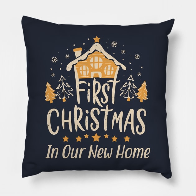 First Christmas in Our New Home,Christmas Gifts Classic Pillow by kawaiimono