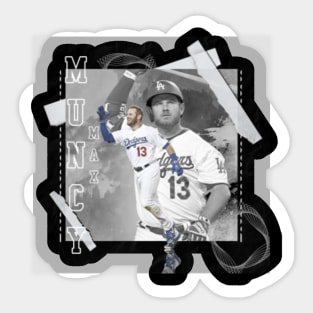 Max Muncy Baseball Edit Tapestries Dodgers - Max Muncy - Sticker