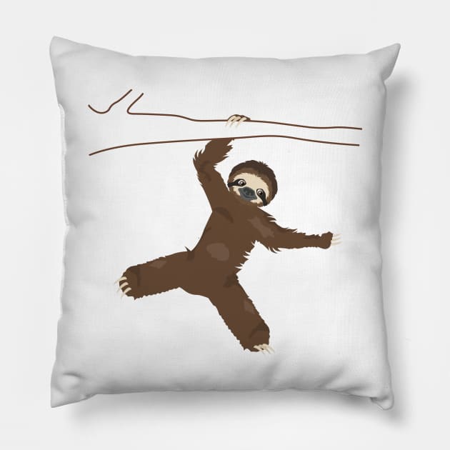 Hanging sloth Pillow by kareemelk