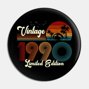 Vintage 1990 Shirt Limited Edition 30th Birthday Gift Pin