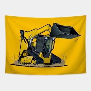 Cartoon skid steer Tapestry