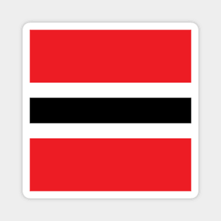 Trinidad and Tobago Color Block - Red White and Black Magnet