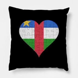 Central African Jigsaw Puzzle Heart Design - Gift for Central African With Central African Republic Roots Pillow