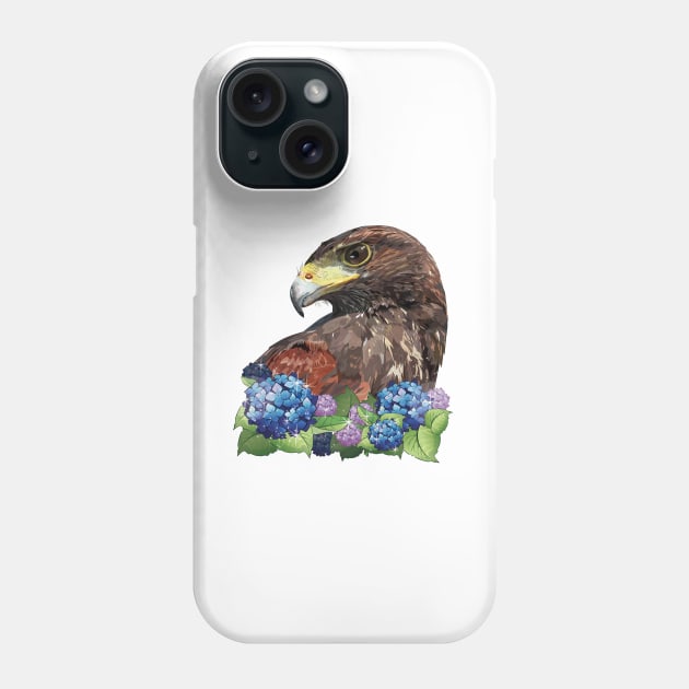 harris hawk Phone Case by obscurite