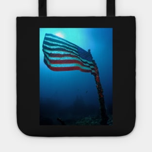 Old Glory on a Sunken Wreck Tote