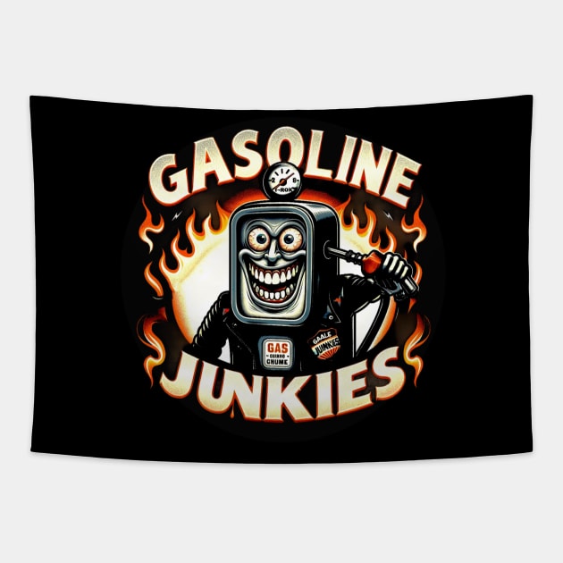 HotRod - Vintage Retro : Punked-Up Gasoline Distributor Tapestry by LollipopINC