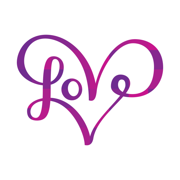 Cute Love Heart Script Lettering by polliadesign