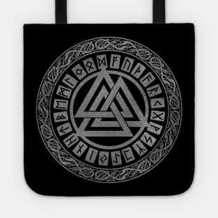 Silver Valknut Symbol Tote