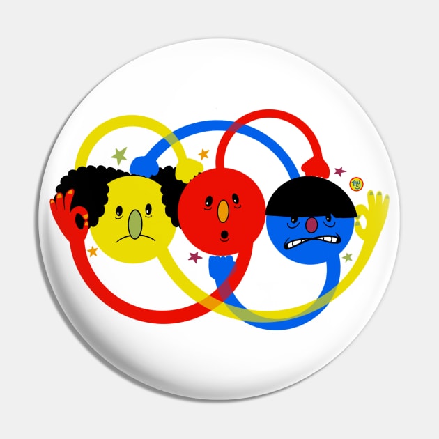 Color Wheel Stooges Pin by TristanYonce