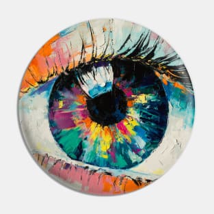 Oil painting of a big eye. Pin