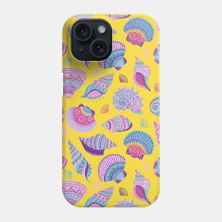 Colorful sea shells pattern Phone Case