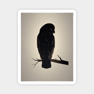 Minimalist Owl Silhouette Magnet