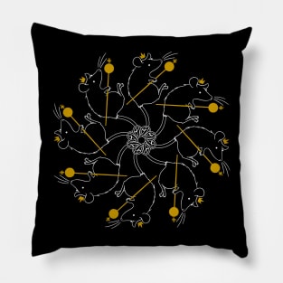 Rat King (dark mode) Pillow