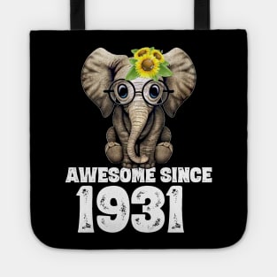 Awesome since 1931 89 Years Old Bday Gift 89th Birthday Tote