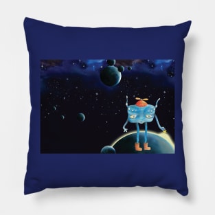 Pi the Alien Illustration Pillow