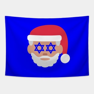 happy hannukah christmukkah santa claus emoji Tapestry